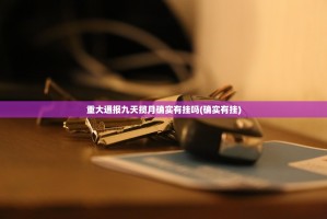 重大通报九天揽月确实有挂吗(确实有挂)