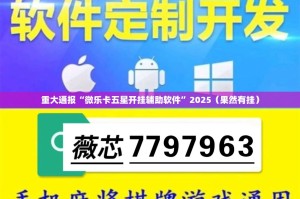 重大通报“微乐卡五星开挂辅助软件”2025（果然有挂）