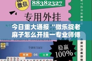 今日重大通报“微乐捉老麻子怎么开挂一专业师傅带你赢”2025（果然有挂）