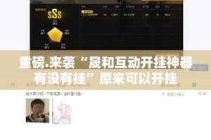 重磅.来袭“晟和互动开挂神器有没有挂”原来可以开挂