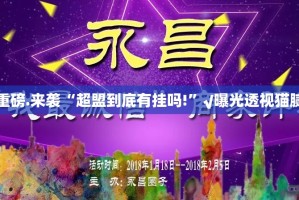 重磅.来袭“超盟到底有挂吗!”√曝光透视猫腻