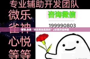 重磅.来袭“闲乐有挂是真的”√必胜开挂神器