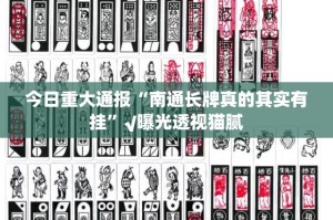 今日重大通报“南通长牌真的其实有挂”√曝光透视猫腻