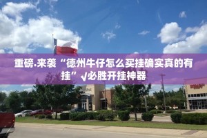 重磅.来袭“德州牛仔怎么买挂确实真的有挂”√必胜开挂神器