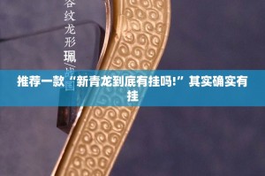 推荐一款“新青龙到底有挂吗!”其实确实有挂