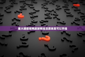 重大通报娱网皮球有挂没原来真可以开挂