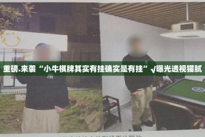 重磅.来袭“小牛棋牌其实有挂确实是有挂”√曝光透视猫腻