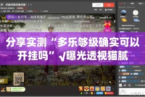 分享实测“多乐够级确实可以开挂吗”√曝光透视猫腻