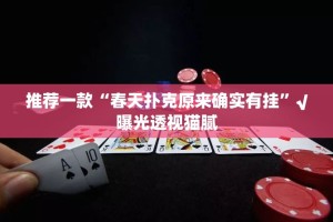 推荐一款“春天扑克原来确实有挂”√曝光透视猫腻