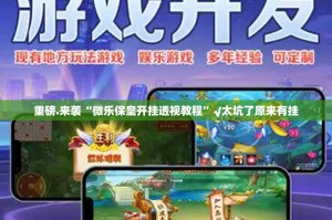重磅.来袭“微乐保皇开挂透视教程”√太坑了原来有挂