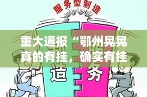 重大通报“鄂州晃晃真的有挂，确实有挂”√曝光透视猫腻