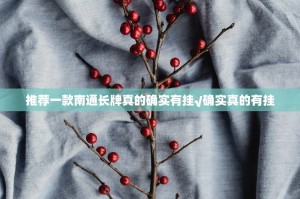 推荐一款南通长牌真的确实有挂√确实真的有挂