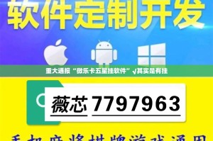 重大通报“微乐卡五星挂软件”√其实是有挂