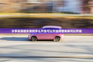 分享实测途乐竞技怎么开挂可以开挂吗原来真可以开挂