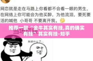 推荐一款“金牛其实有挂,真的确实有挂”其实有挂-知乎