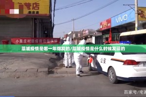 藁城疫情是哪一年爆发的/藁城疫情是什么时候发现的