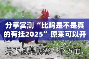 分享实测“比鸡是不是真的有挂2025”原来可以开挂