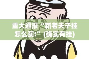重大通报“新老夫子挂怎么买!”(确实有挂)