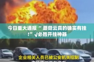 今日重大通报“ 蘑菇云真的确实有挂!”√必胜开挂神器