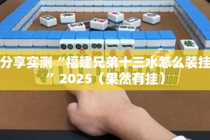 分享实测“福建兄弟十三水怎么装挂”2025（果然有挂）