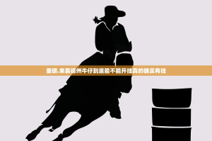 重磅.来袭德州牛仔到底能不能开挂真的确实有挂