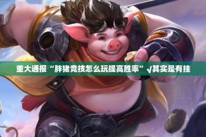 重大通报“胖猪竞技怎么玩提高胜率”√其实是有挂