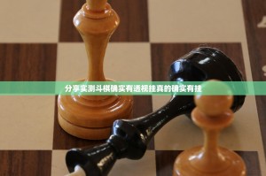 分享实测斗棋确实有透视挂真的确实有挂