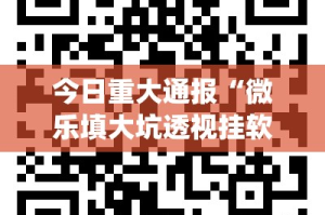 今日重大通报“微乐填大坑透视挂软件”(原来确实是有挂)