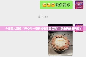 今日重大通报“开心斗一番开挂在哪里买呢”(原来确实是有挂)