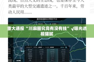 重大通报“川麻圈究竟有没有挂”√曝光透视猫腻