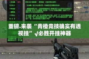 重磅.来袭“青橙竞技确实有透视挂”√必胜开挂神器