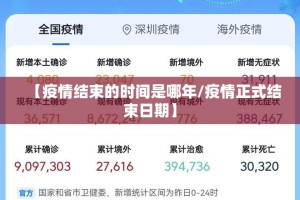 【疫情结束的时间是哪年/疫情正式结束日期】