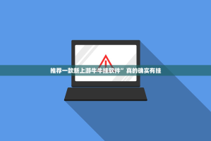 推荐一款新上游牛牛挂软件”真的确实有挂
