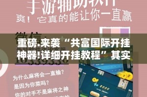 重磅.来袭“共富国际开挂神器!详细开挂教程”其实确实有挂