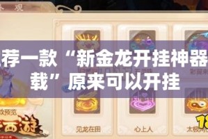 推荐一款“新金龙开挂神器下载”原来可以开挂