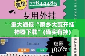 重大通报“家乡大贰开挂神器下载”(确实有挂)