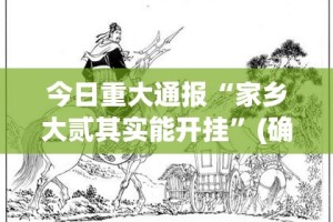 今日重大通报“家乡大贰其实能开挂”(确实有挂)