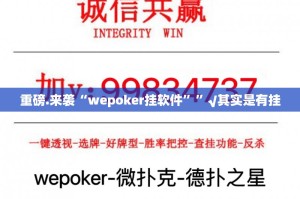 重磅.来袭“wepoker挂软件””√其实是有挂
