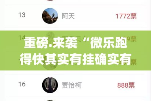 重磅.来袭“微乐跑得快其实有挂确实有挂”√太坑了原来有挂