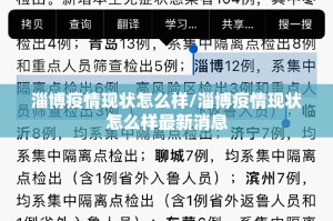 淄博疫情现状怎么样/淄博疫情现状怎么样最新消息