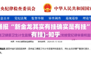 重大通报“新金龙其实有挂确实是有挂”(真的有挂)-知乎