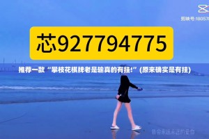 推荐一款“攀枝花棋牌老是输真的有挂!”(原来确实是有挂)