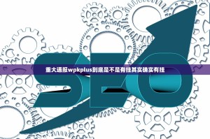 重大通报wpkplus到底是不是有挂其实确实有挂
