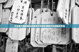 今日重大通报微乐捉老麻子开挂在哪里开实测确实有挂