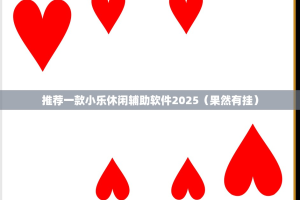 推荐一款小乐休闲辅助软件2025（果然有挂）