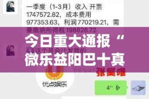 今日重大通报“微乐益阳巴十真的有挂，确实有挂”√曝光透视猫腻