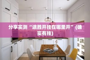分享实测“途胜开挂在哪里开”(确实有挂)