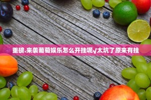 重磅.来袭葡萄娱乐怎么开挂呢√太坑了原来有挂