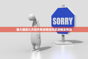 重大通报九天揽月有透视挂吗实测确实有挂