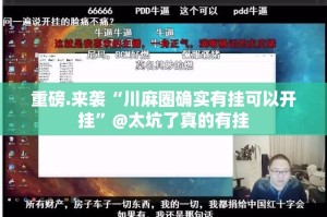 重磅.来袭“川麻圈确实有挂可以开挂”@太坑了真的有挂
